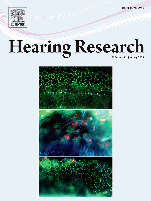 Go to journal home page - Hearing Research